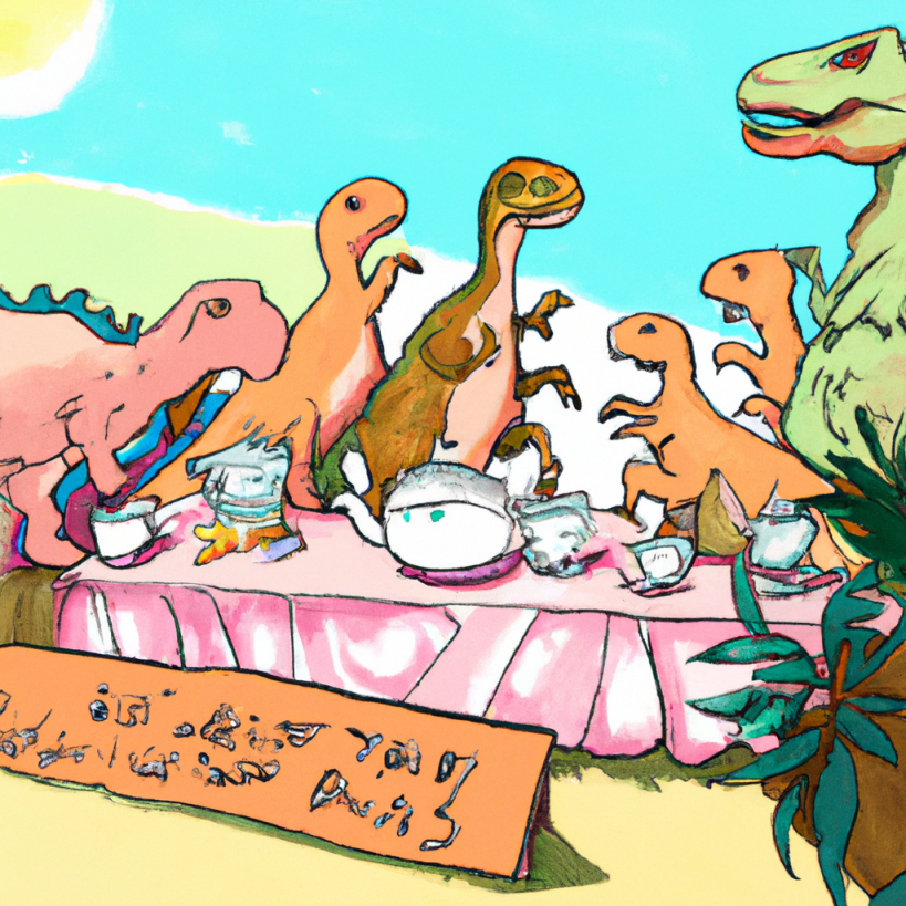 Prehistoric Invitations - Dinosaur Tea Party