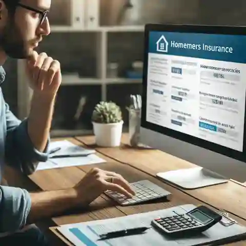 South Florida Home Insurance - A homeowner reviewing homeowners insurance policies on a computer, showing the importance of comparing op